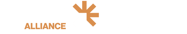 Logo for Rescue Mission Alliance Ventura County, featuring stylized text and an orange and white star symbol in the center.