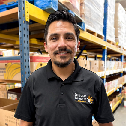 Joshua in the warehouse